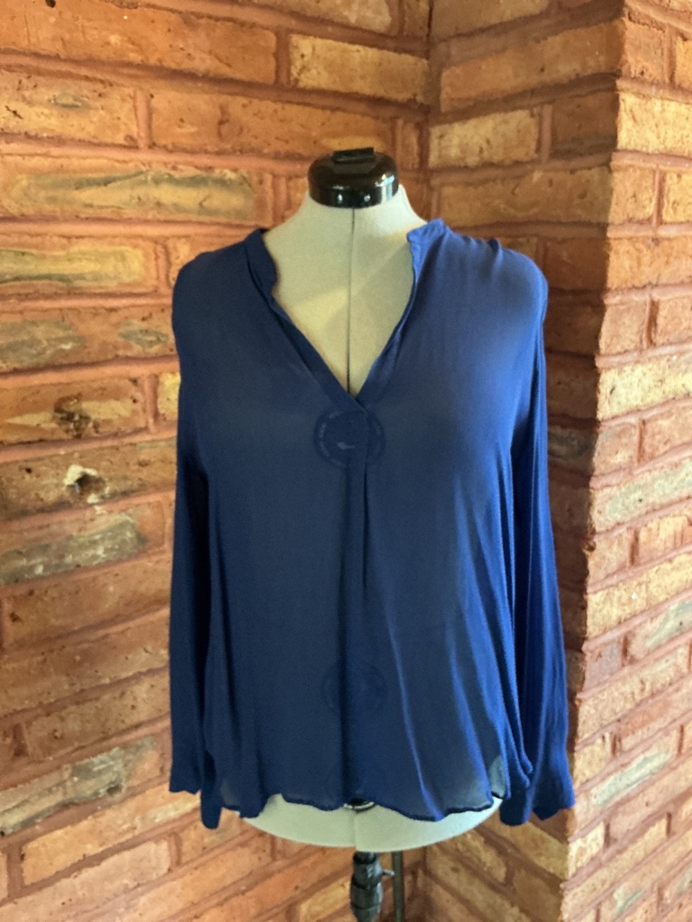 Twelfth Street by Cynthia Vincent Sapphire Blue Blouse